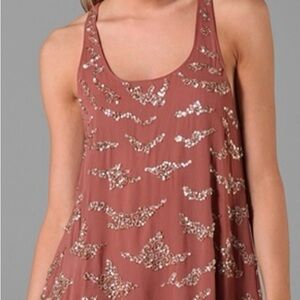 Alice + Olivia Sequin Embellished Tank Top - Mauve